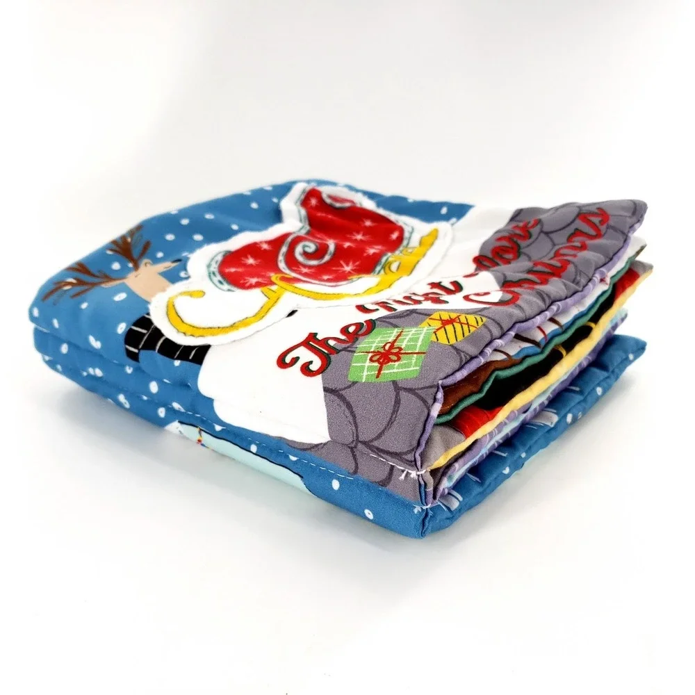 Mud Pie Night Before Christmas Cloth Fabric Children's Book 8